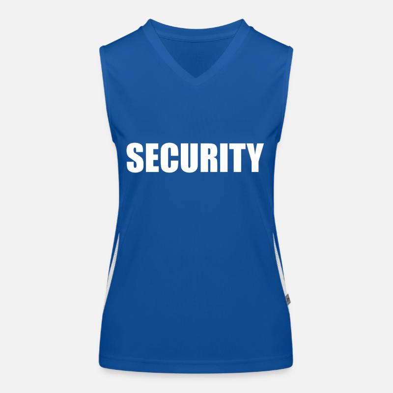 Securtiy Font - Security Security Women's Functional Contrast Tank Top