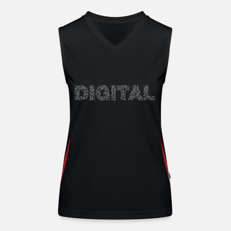Digital from zeros and ones Women's Functional Contrast Tank Top