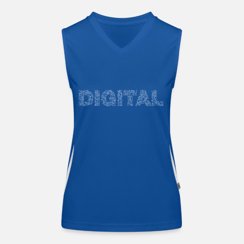 Digital aus nullen und einsen Funktionelles Kontrast-Tank Top für Frauen