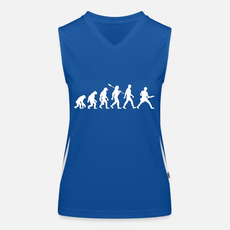 Evolution Guitariste Musicien Rock Débardeur respirant contrasté Femme