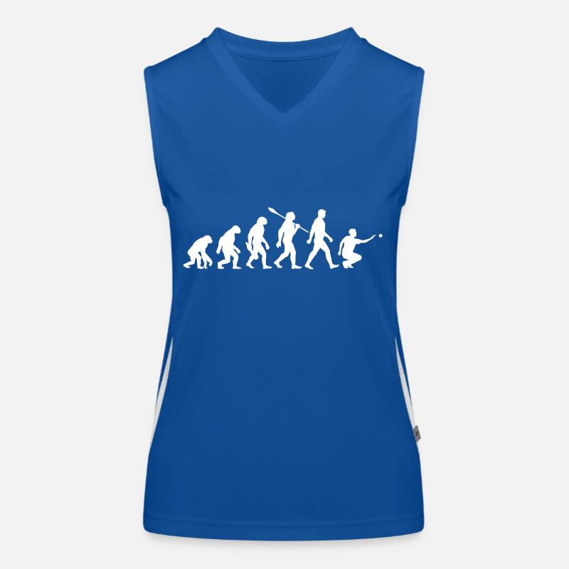 Evolution - Boule - Petanque Funktionelles Kontrast-Tank Top für Frauen