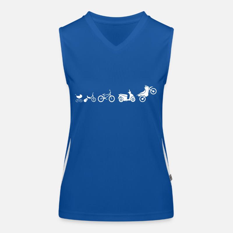 motorcycle evolution Women's Functional Contrast Tank Top