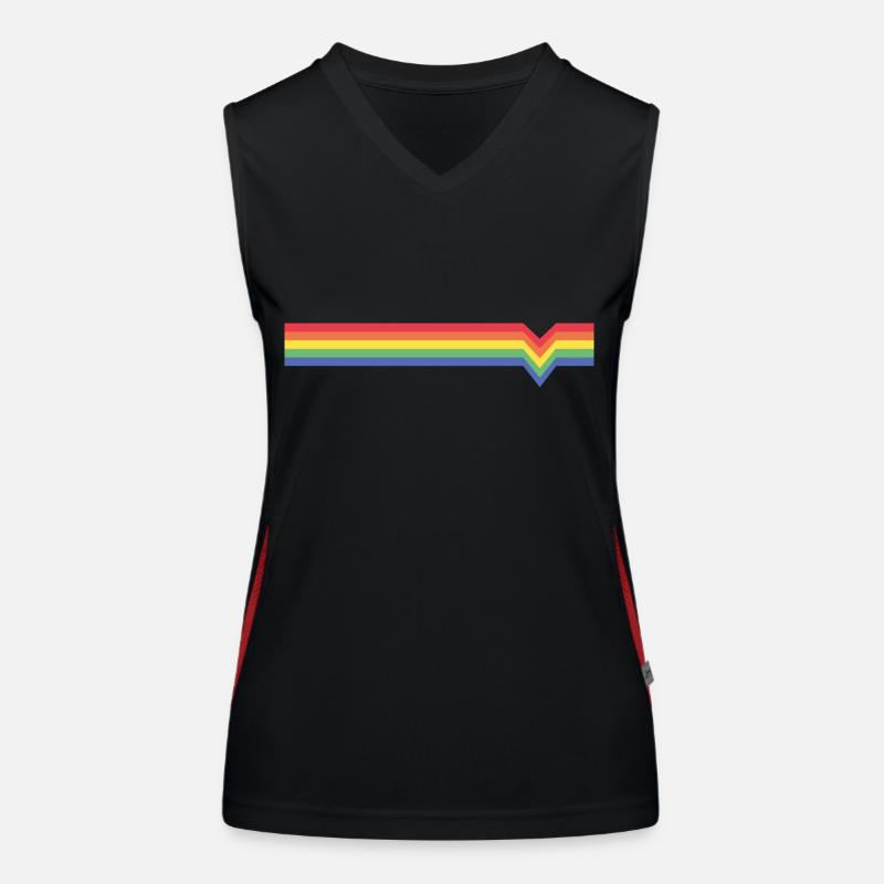 regenbogen Funktionelles Kontrast-Tank Top für Frauen