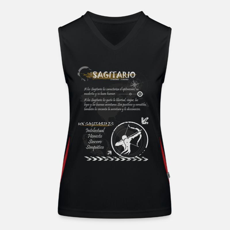 Zeichen Schütze Funktionelles Kontrast-Tank Top für Frauen