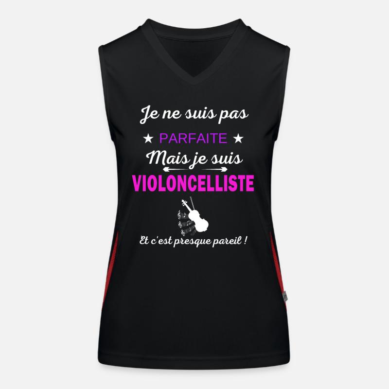Je ne suis pas parfaite je suis Violoncelliste Débardeur respirant contrasté Femme