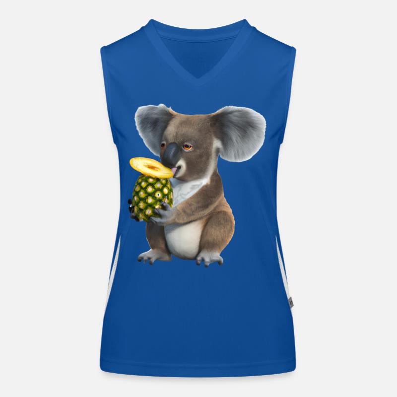 Koala and pineapple Women's Functional Contrast Tank Top