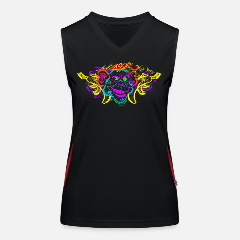 L.Gor Affe Schimpanse Funktionelles Kontrast-Tank Top für Frauen