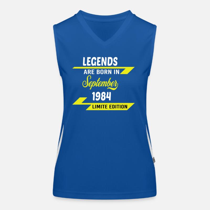 LEGENDS ARE BORN IN 1984 GEBURTSTAGSGESCHENK Funktionelles Kontrast-Tank Top für Frauen