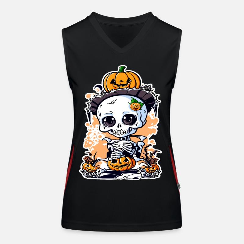 Halloween Knut Funktionelles Kontrast-Tank Top für Frauen