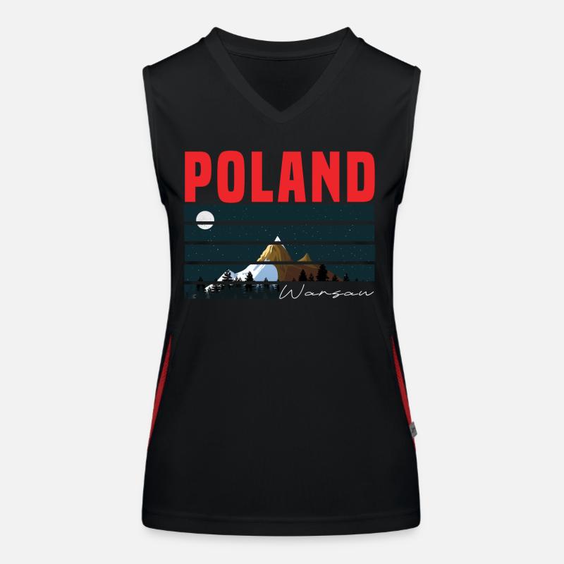 poland warsaw Funktionelles Kontrast-Tank Top für Frauen