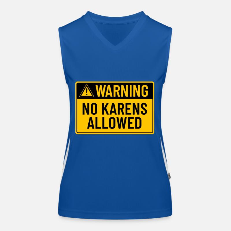 Warning: No Karens Allowed Women's Functional Contrast Tank Top