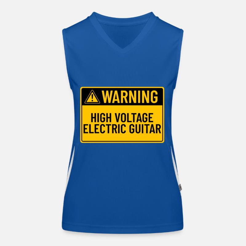 Warning: High Voltage Electric Guitar Women's Functional Contrast Tank Top