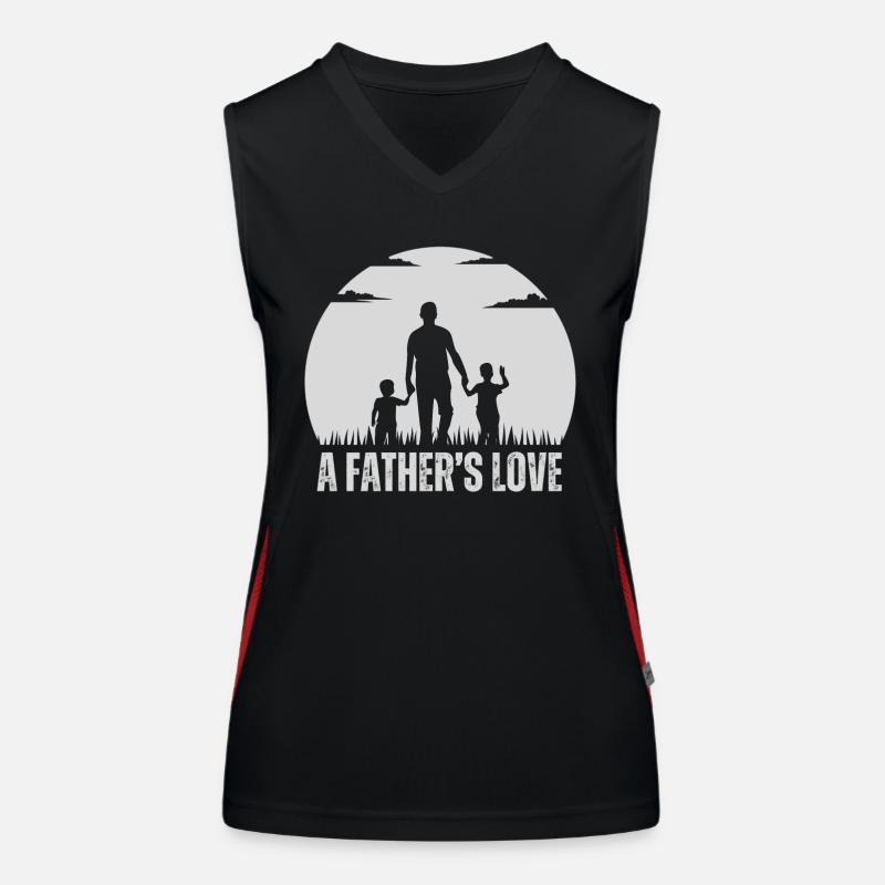 father and son Funktionelles Kontrast-Tank Top für Frauen