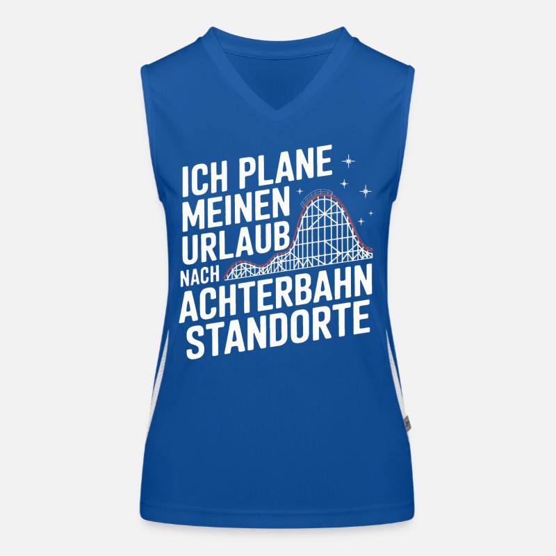 Achterbahn Freizeitpark Roller Coaster Funktionelles Kontrast-Tank Top für Frauen