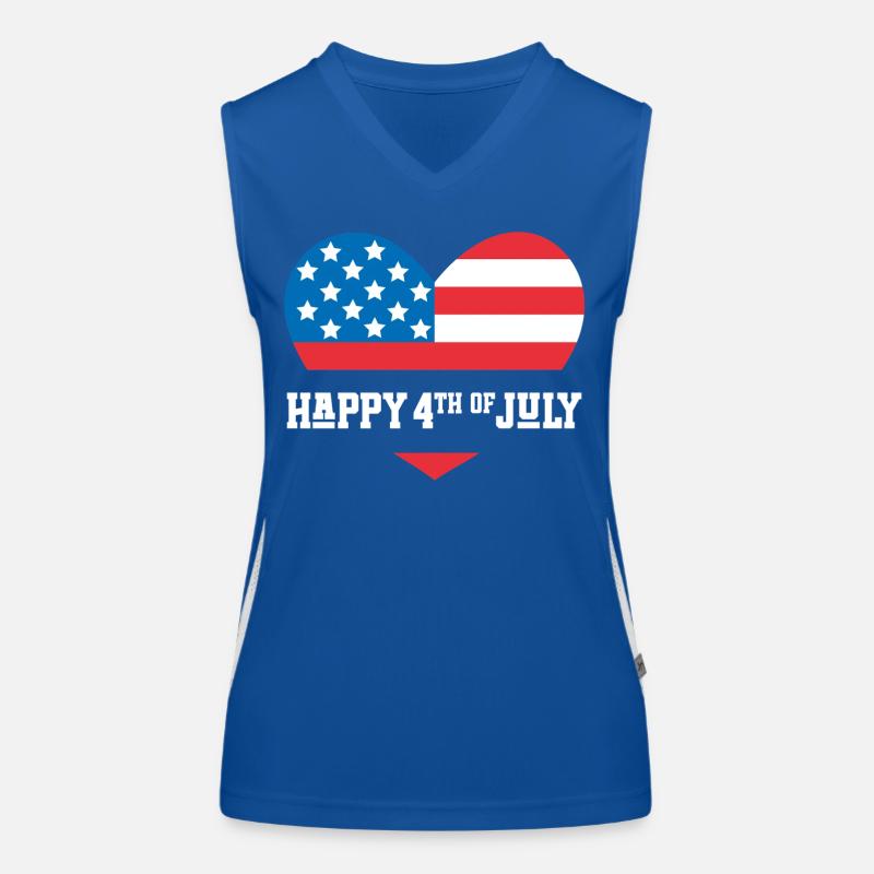 Frohen 4. Juli Funktionelles Kontrast-Tank Top für Frauen