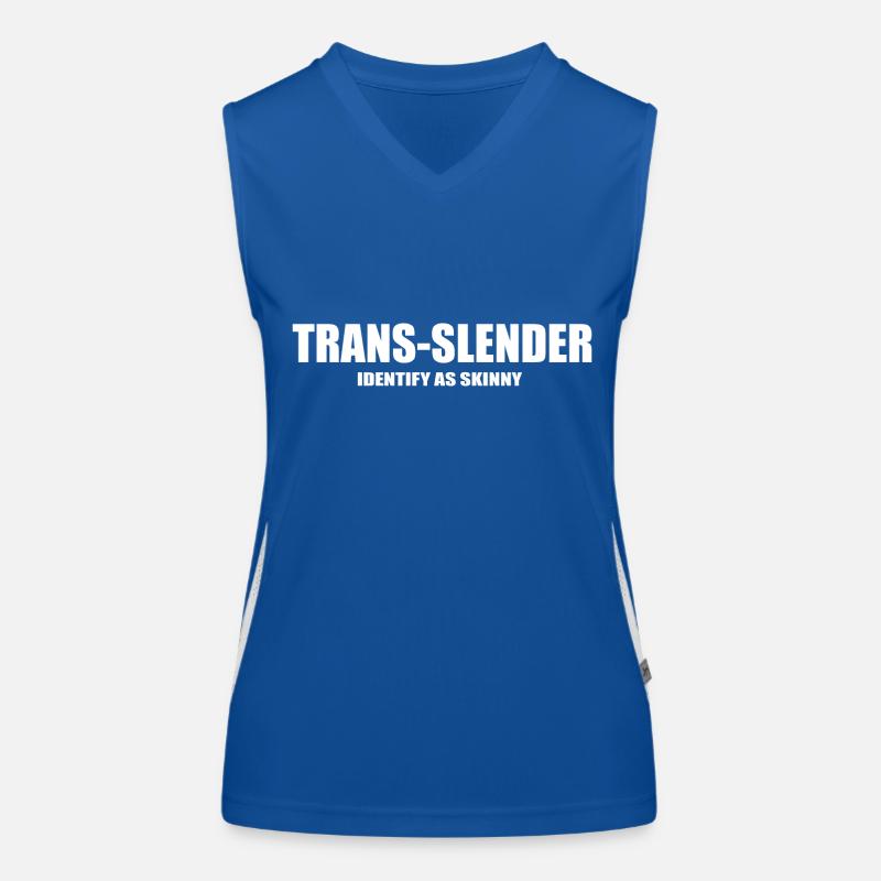trans schlankes lustiges Zitat Funktionelles Kontrast-Tank Top für Frauen