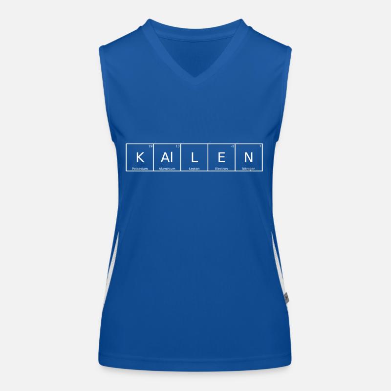 Kallen Surname First Name Chemistry Periodic Table Elements Women's Functional Contrast Tank Top