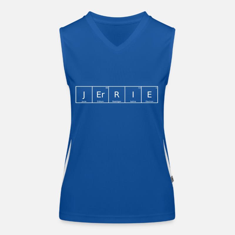 Jerrie Name Vorname Chemie Periodensystem Elemente Funktionelles Kontrast-Tank Top für Frauen