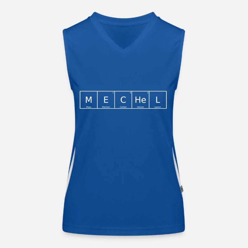 Mechel Surname First Name Chemistry Periodic Table Elements Women's Functional Contrast Tank Top