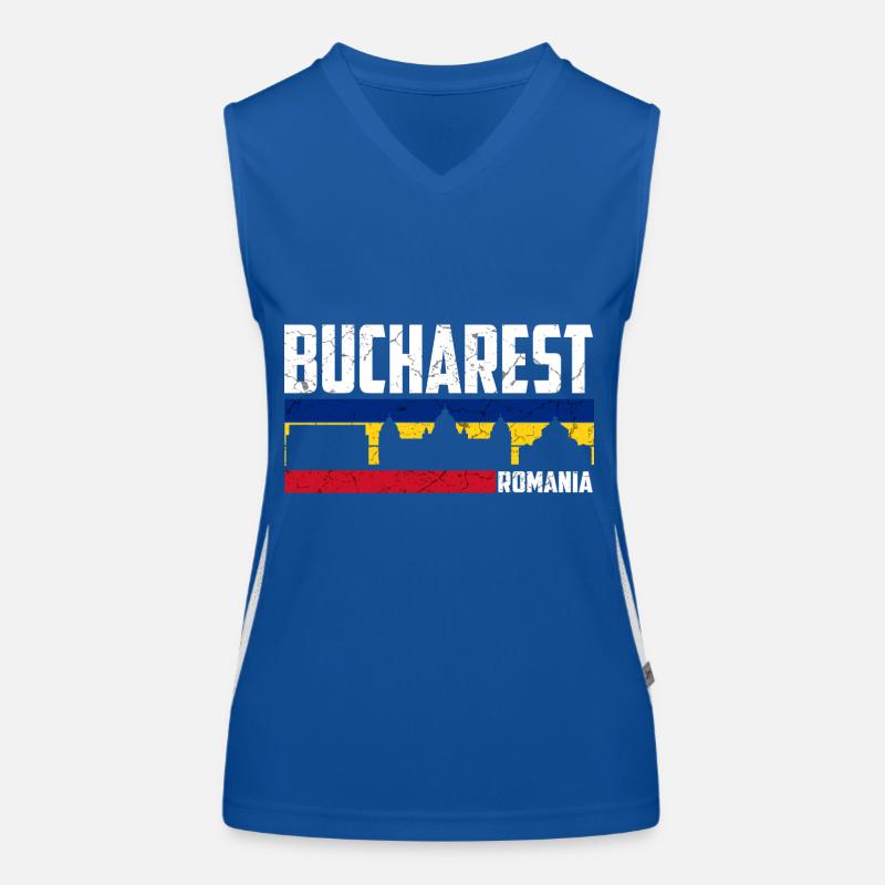 Bukarest Rumänien Stadt Rumänisch Bucharest Funktionelles Kontrast-Tank Top für Frauen
