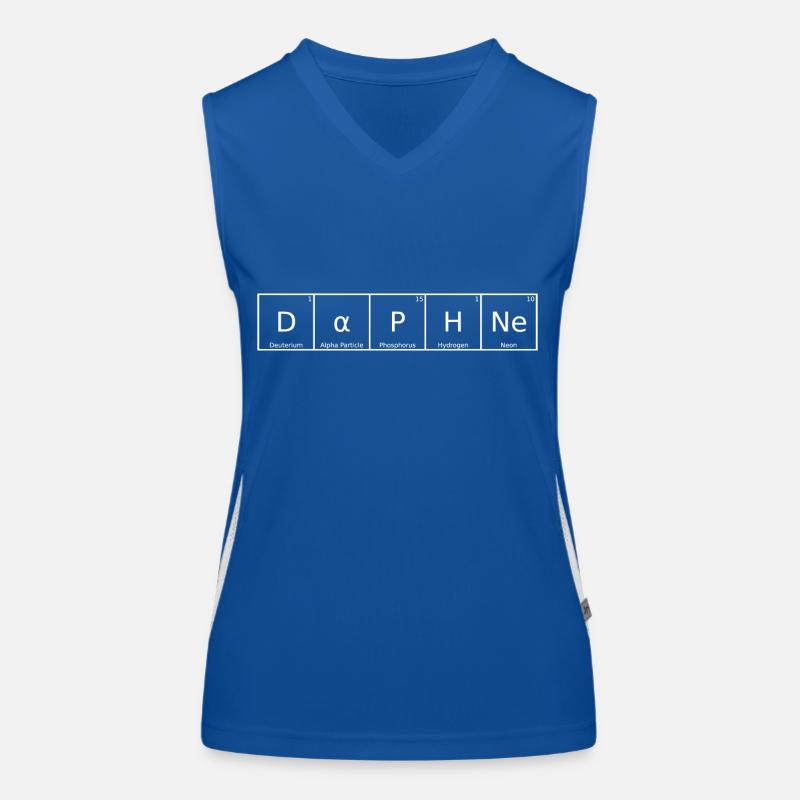 Daphne Name Vorname Chemie Periodensystem Elemente Funktionelles Kontrast-Tank Top für Frauen