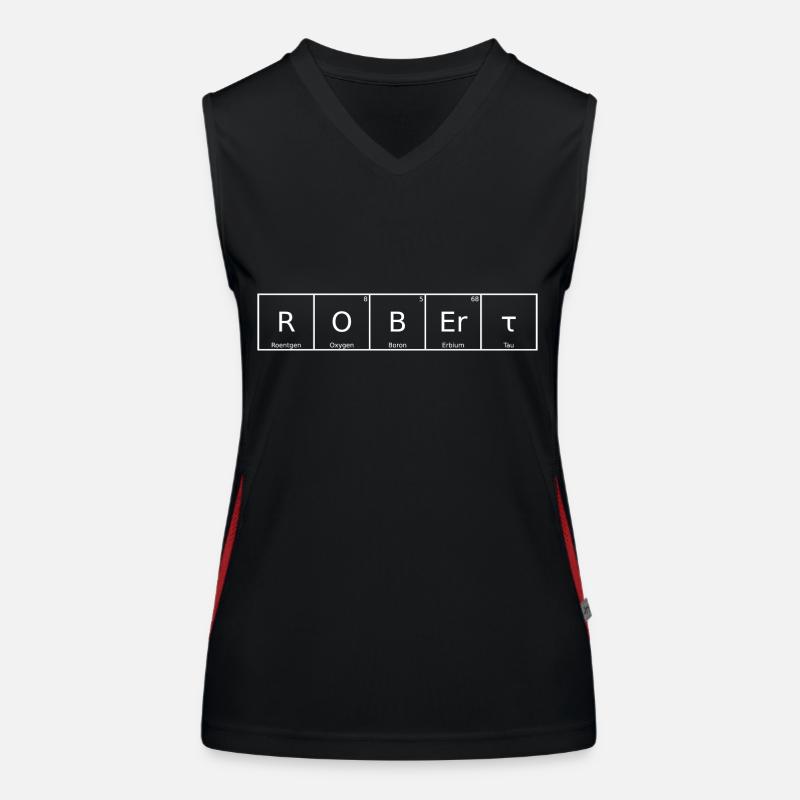 Robert Name First Name Chemistry Periodic Table Elements Women's Functional Contrast Tank Top