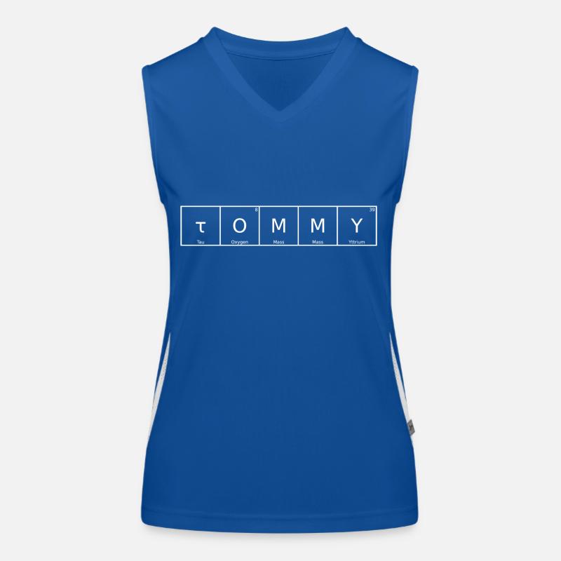 Tommy Name First name Chemistry Periodic Table Elements Women's Functional Contrast Tank Top