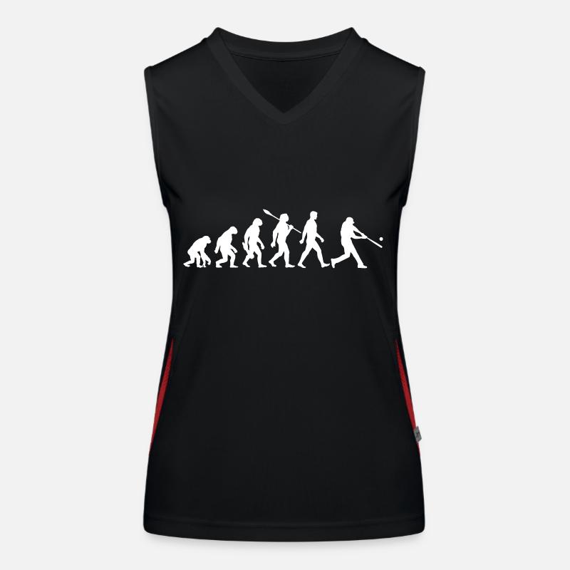 Evolution Baseball Batter Funktionelles Kontrast-Tank Top für Frauen