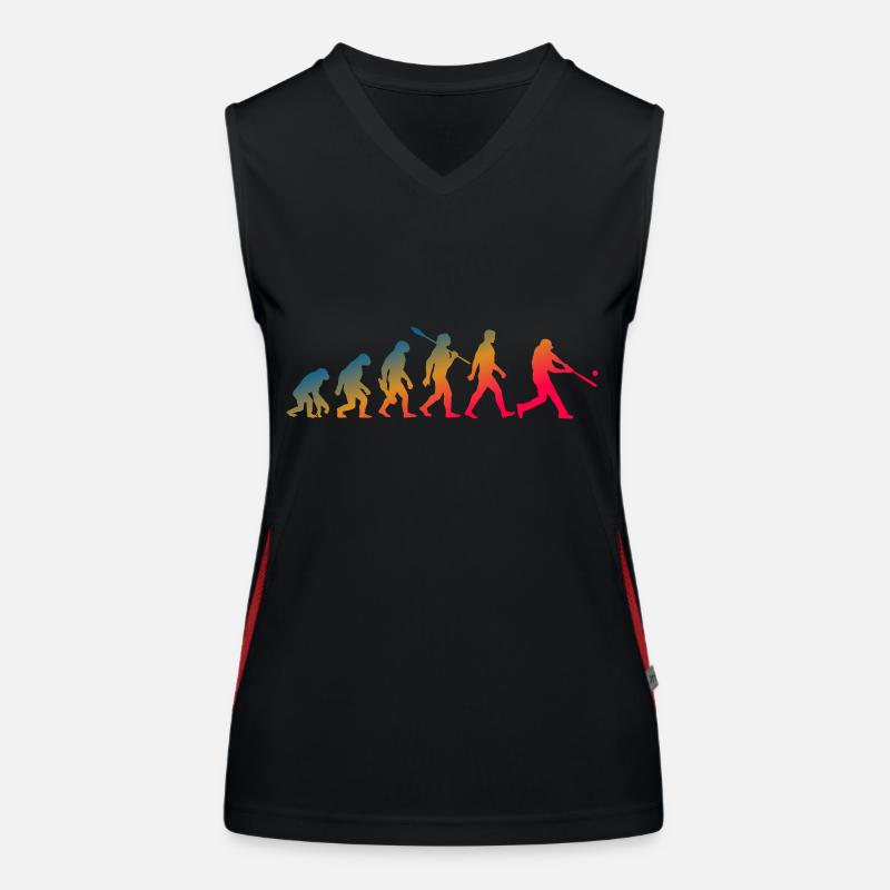 Evolution Baseball Batter Funktionelles Kontrast-Tank Top für Frauen