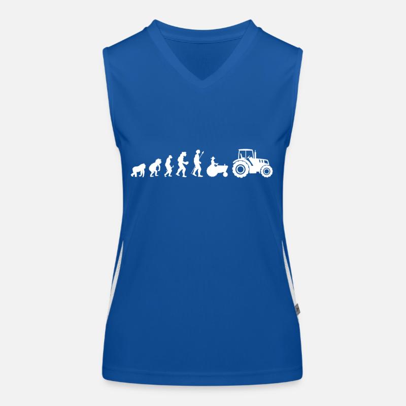 Evolution des Traktors Funktionelles Kontrast-Tank Top für Frauen