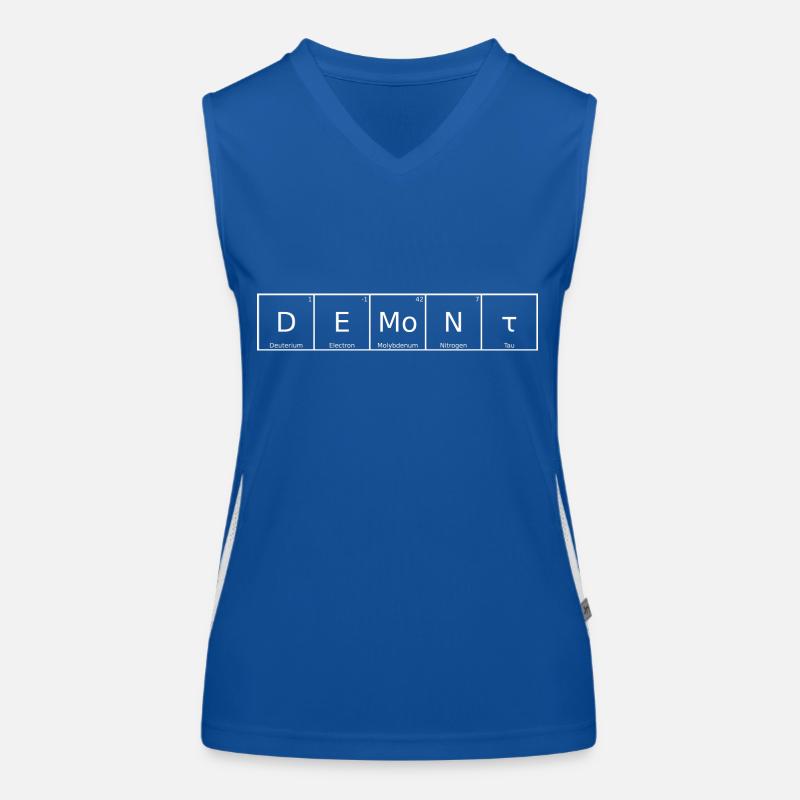 Demont Name First Name Chemistry Periodic Table Elements Women's Functional Contrast Tank Top