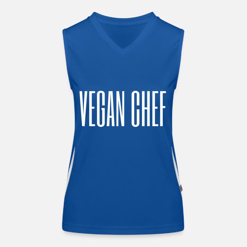 VEGAN CHEF / Vegan kochen Funktionelles Kontrast-Tank Top für Frauen