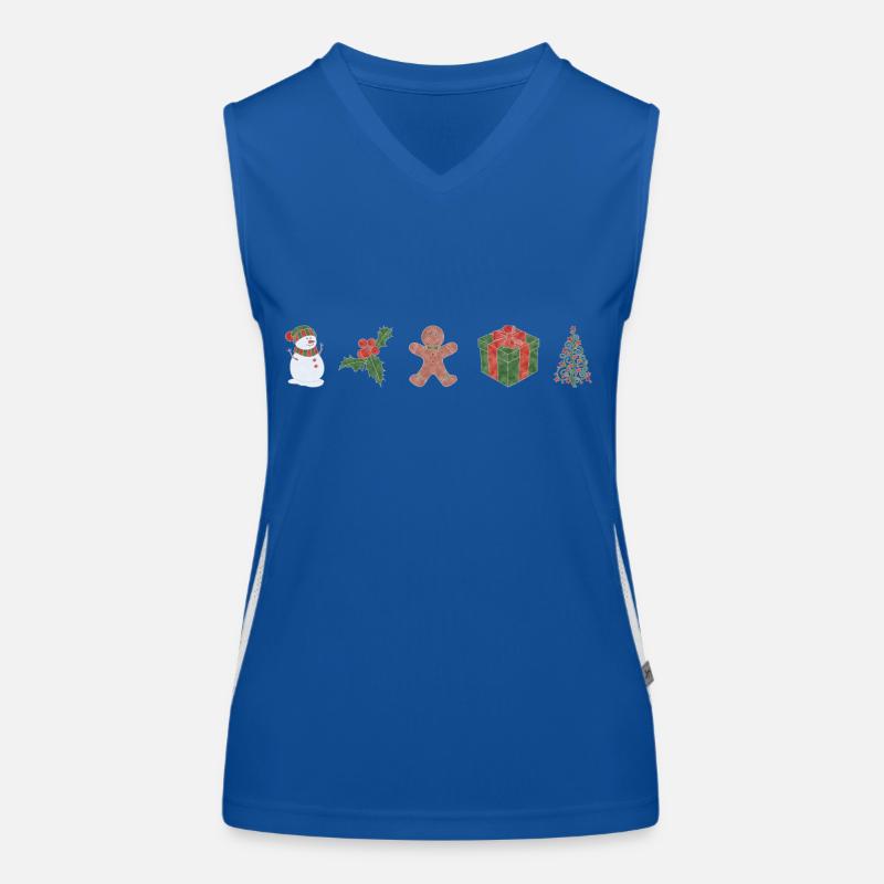 Boho Line Art Design, série « Noël » Débardeur respirant contrasté Femme