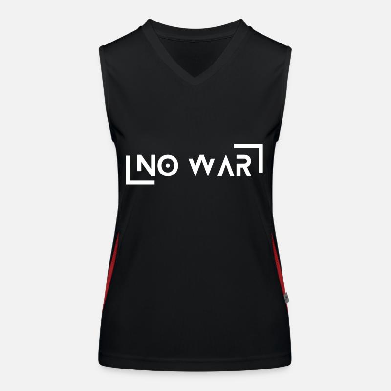 No War Funktionelles Kontrast-Tank Top für Frauen
