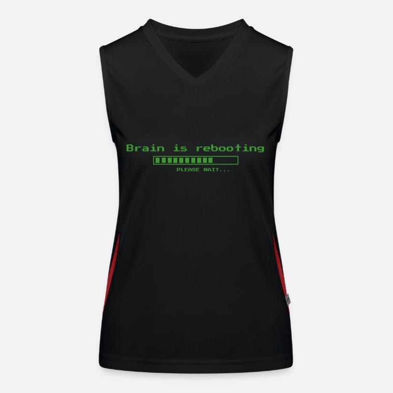 Brain is rebooting, please wait ... Funktionelles Kontrast-Tank Top für Frauen