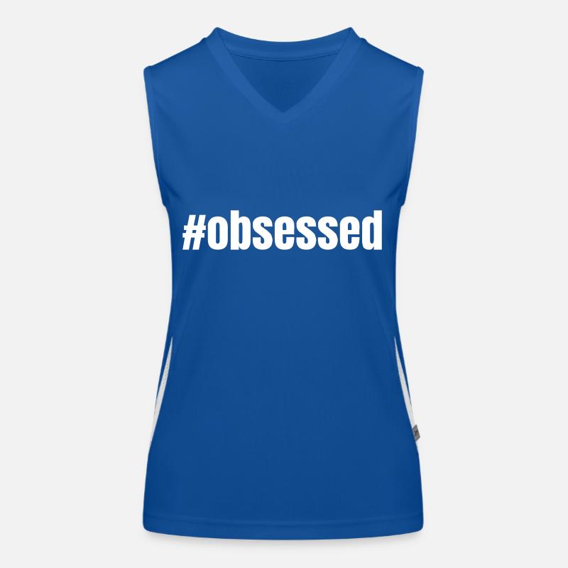 #obsessed | Motivation Geschenkidee Funktionelles Kontrast-Tank Top für Frauen
