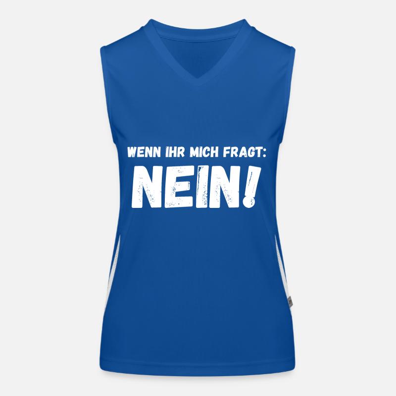 Wenn ihr mich fragt: Nein! Funktionelles Kontrast-Tank Top für Frauen