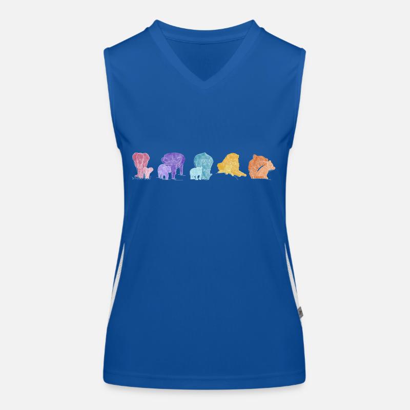 Boho Line Art Design, Series "Big 5" Women's Functional Contrast Tank Top