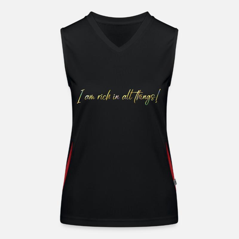 Rich in all things Women's Functional Contrast Tank Top