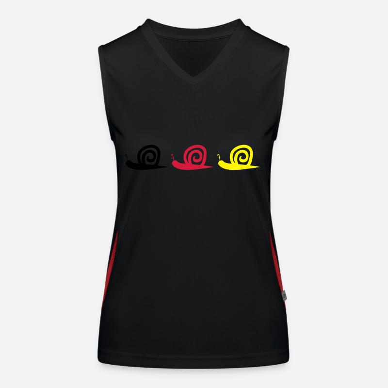 Snail - Women's Functional Contrast Tank Top - black/red