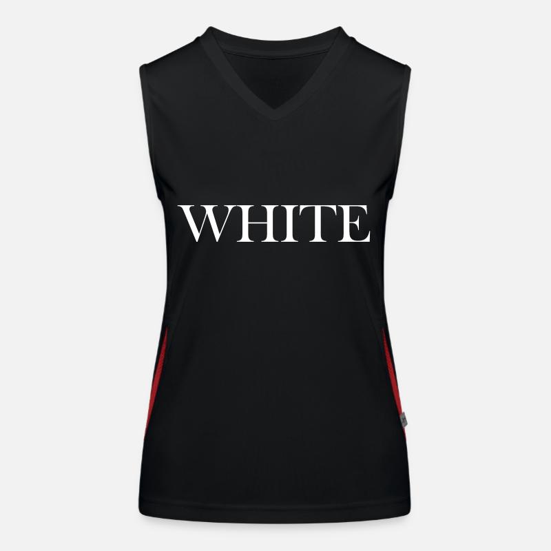 Just White - Women's Functional Contrast Tank Top - black/red