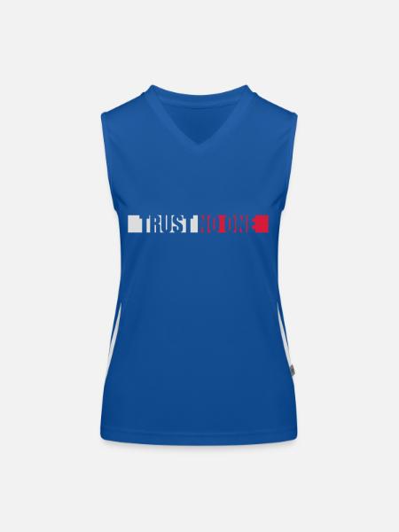 ne faites confiance à personne pour ne citer - Débardeur respirant contrasté Femme - bleu/blanc - Devant