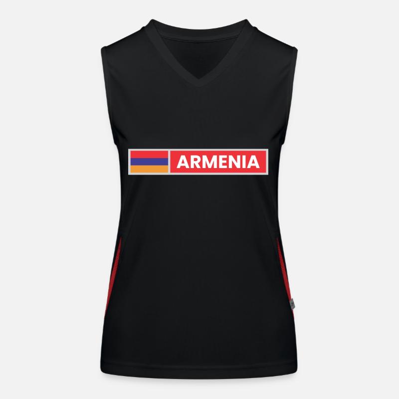 Armenia Flag Women's Functional Contrast Tank Top