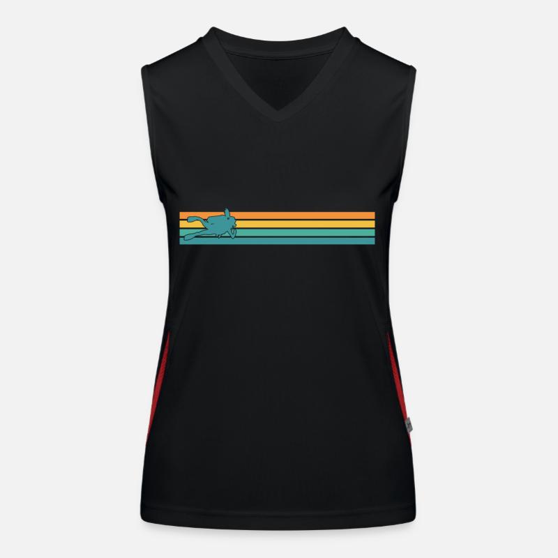Taucher Retro Vintage Geschenkidee Funktionelles Kontrast-Tank Top für Frauen