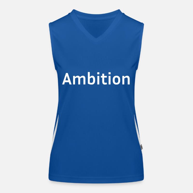 Ambition white Women's Functional Contrast Tank Top