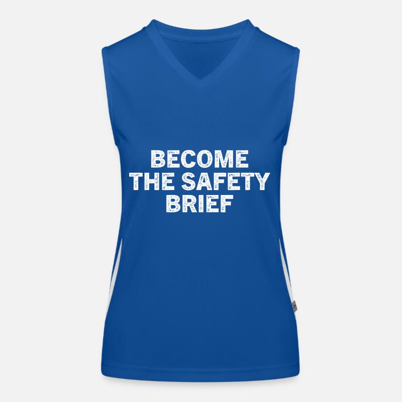 Funny Become The Safety Brief Funktionelles Kontrast-Tank Top für Frauen