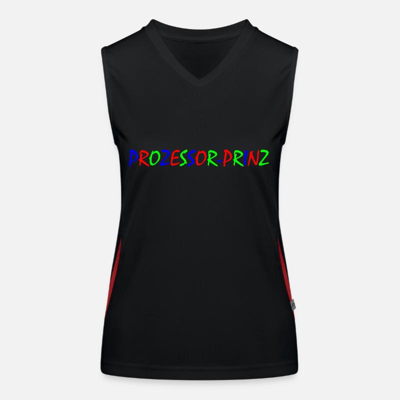 Processor Prinz – Colorful Typography Women's Functional Contrast Tank Top