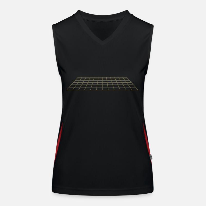 Perspektive 3D Synthwave Funktionelles Kontrast-Tank Top für Frauen
