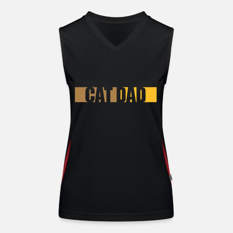 Cat Dad Bar Design Women's Functional Contrast Tank Top