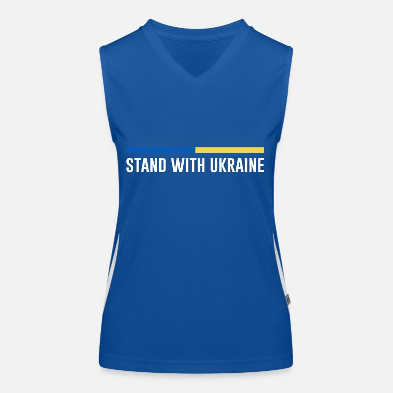 I support Ukraine Stand for Ukraine Women's Functional Contrast Tank Top